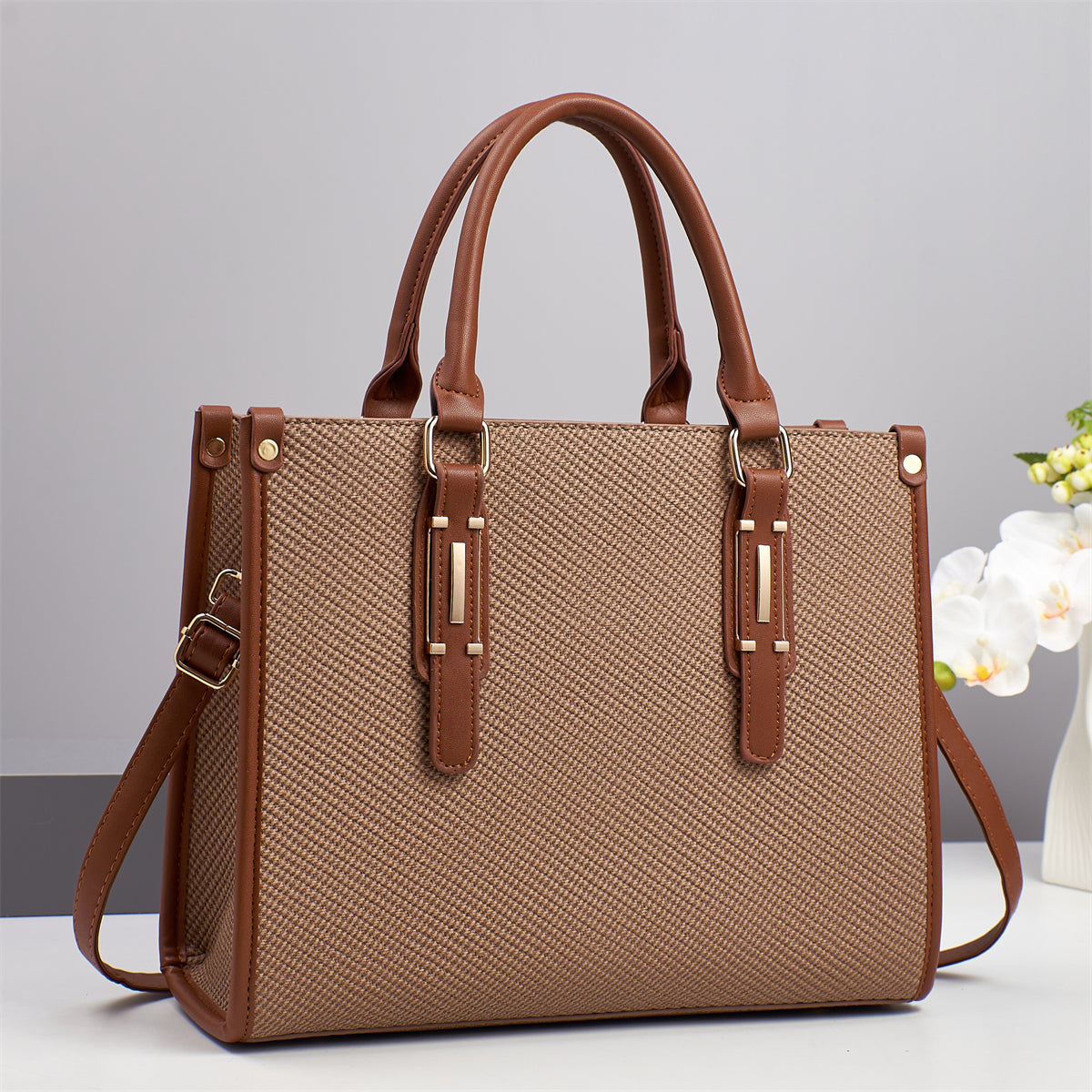 Exquisite Luxury Designer Bag - Women's Tote Shoulder Bags High Quality PU Leather Nylon Lining Open Closure Chain Stylish Trendy
