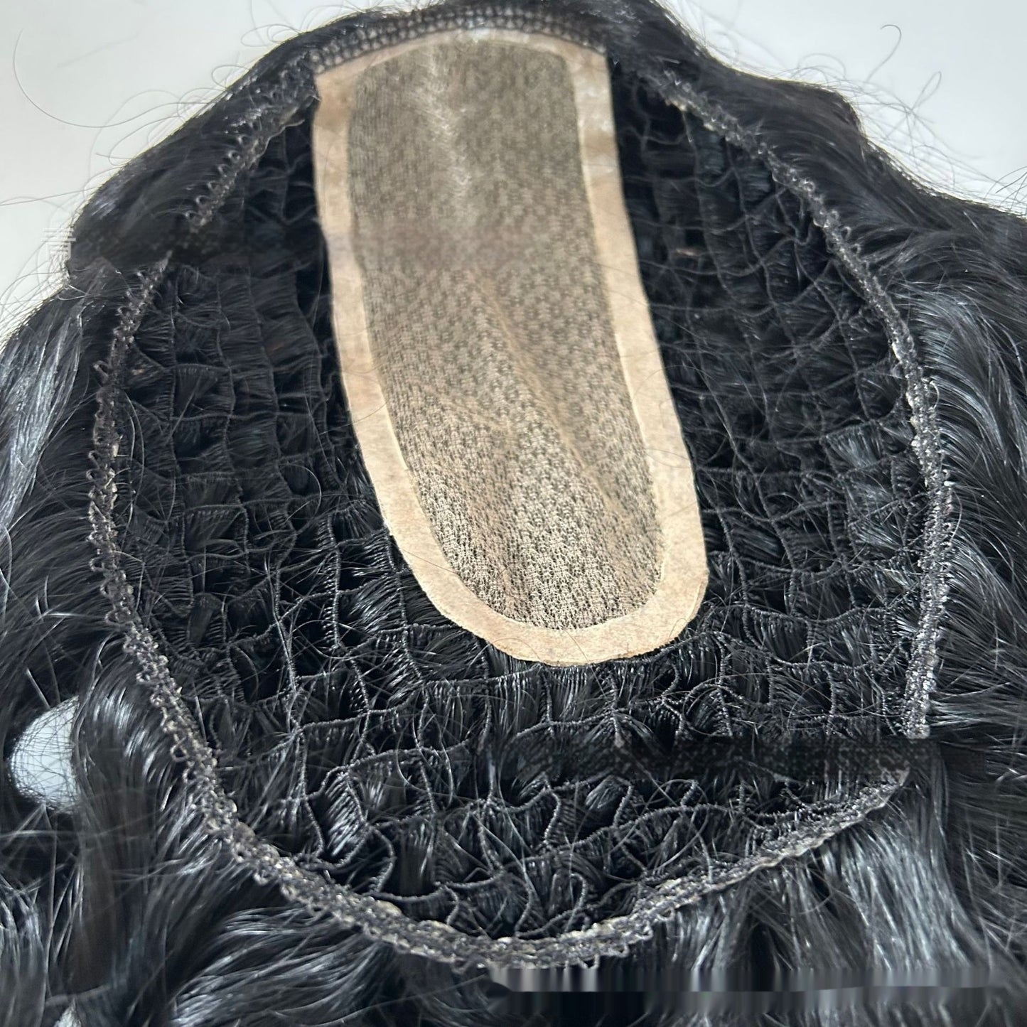 Large Hole Fishnet Artificial Scalp Seamless Hair Piece Wig