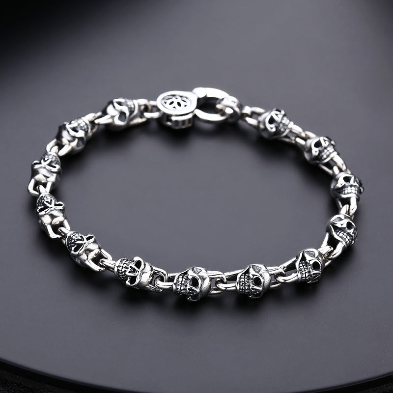 Vintage Vintage Trendy S925 Sterling Silver Bracelet For Men And Women