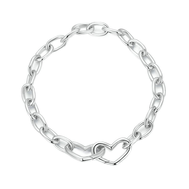 Personality Trend Doppel Herz-phase Buckle Bracelet For Men And Women