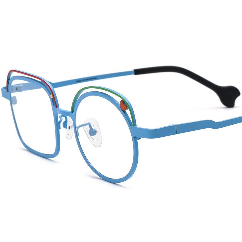 Women's Colored Ultra-light Pure Titanium Irregular Myopia Glasses