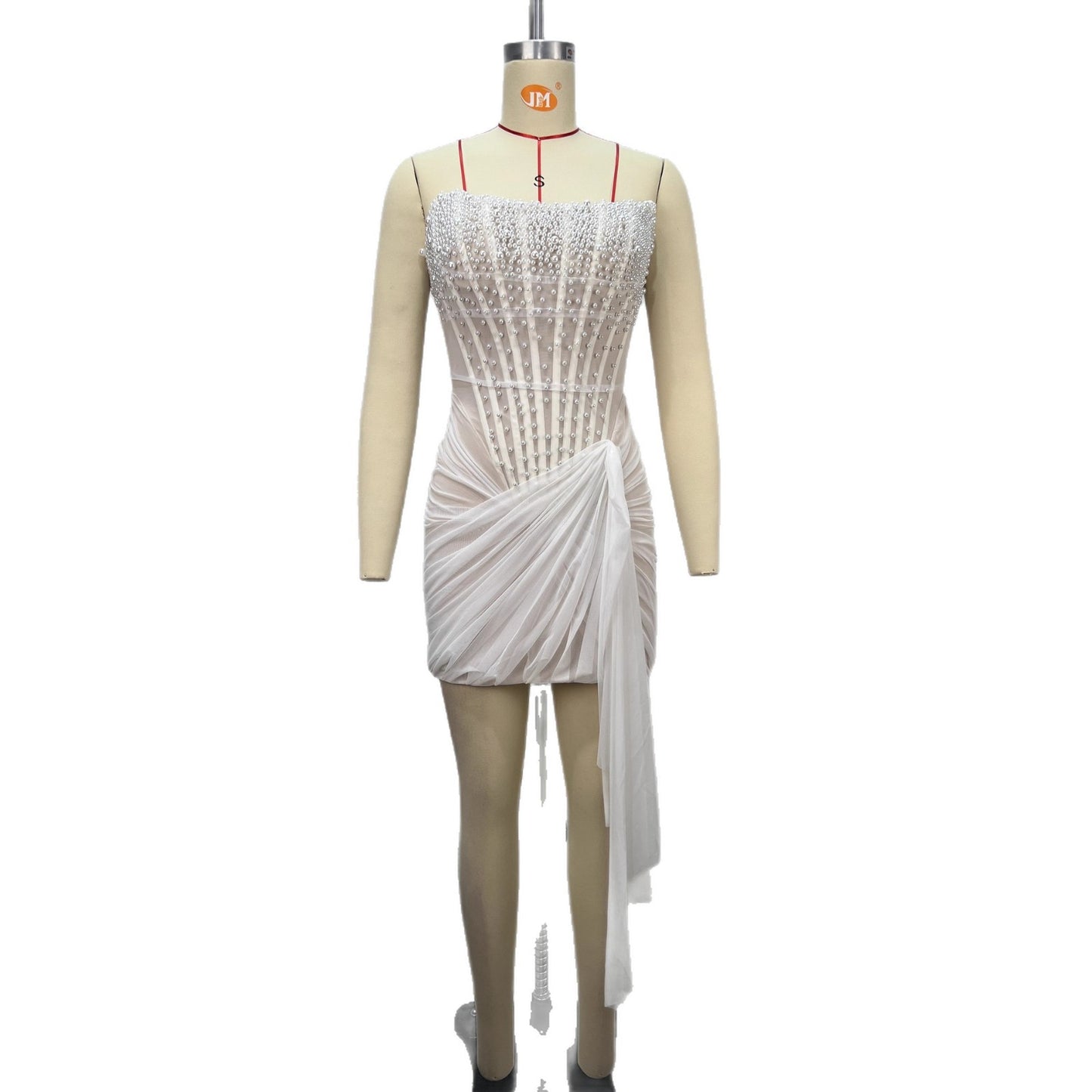 Pleated Sleeveless Slim-fit Mini Dress