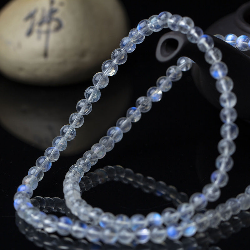 Blue Moonstone Near Body Three Rings Bracelet
