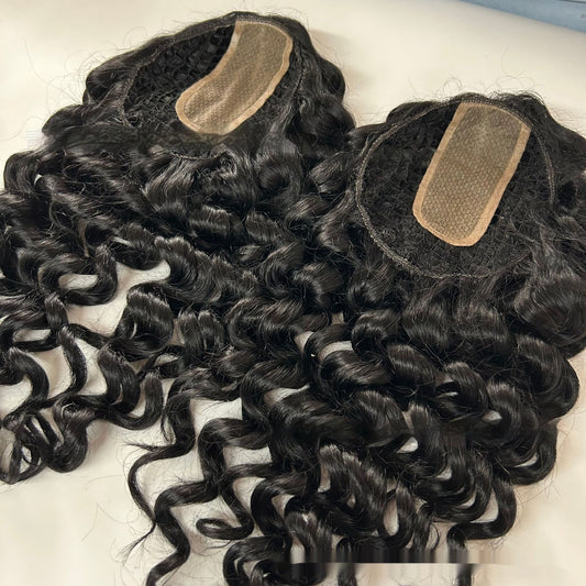 Large Hole Fishnet Artificial Scalp Seamless Hair Piece Wig