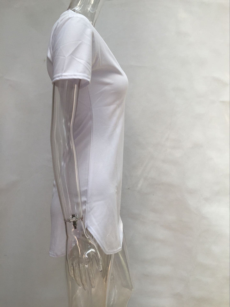 High Waist Solid Color Bag Hip Dress Women