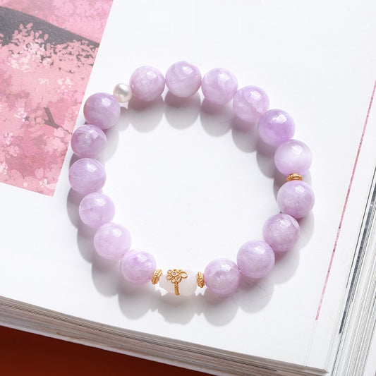 Natural Spodumene Purple Bracelet For Women