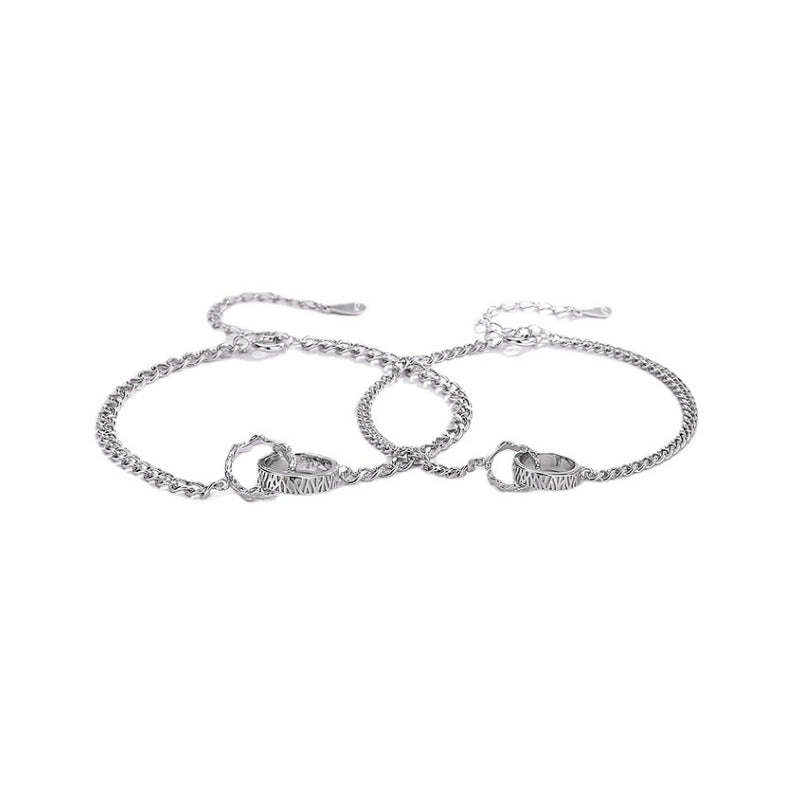 A Couples Bracelet Featuring There Are Trees On The Mountain And Branches On The Trees