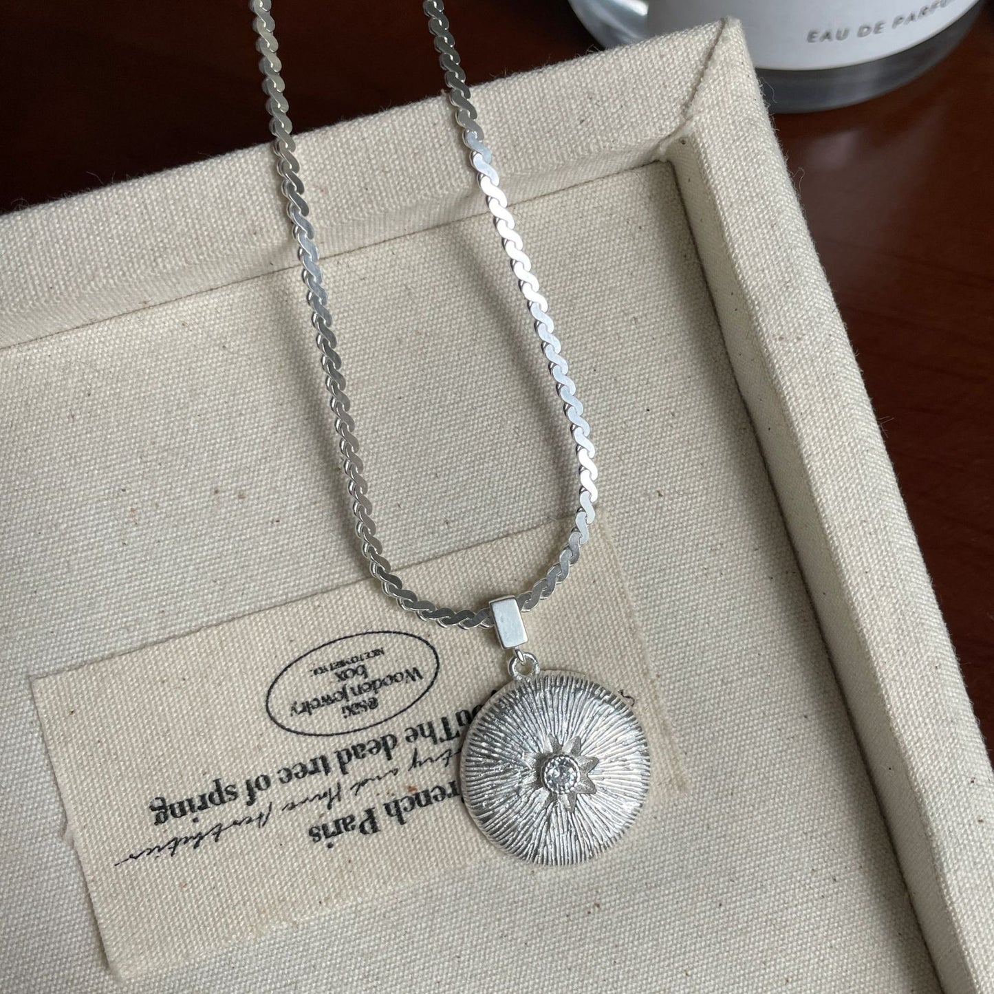 S925 Sterling Silver Zircon Necklace