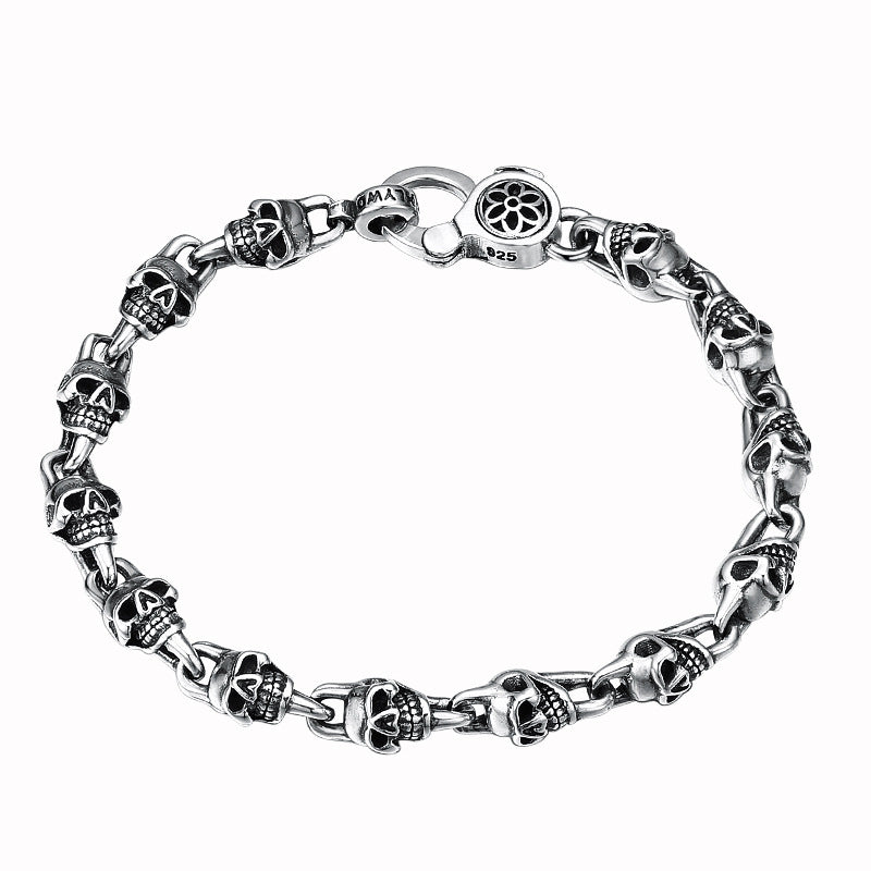 Vintage Vintage Trendy S925 Sterling Silver Bracelet For Men And Women
