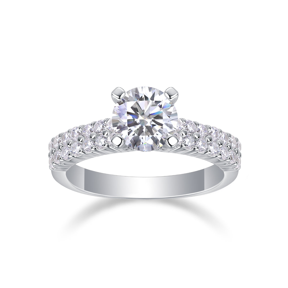 1Arrange Large Diamond Rings, Wedding Rings, Luxury Fashion Set Moissanite Silver Rings Prohibit TikTok sales