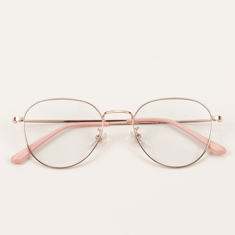 Women's Retro Round Frame Myopia Glasses Frame
