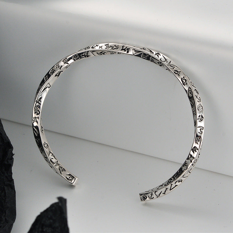 S925 Sterling Silver Mobius Bracelet For Women