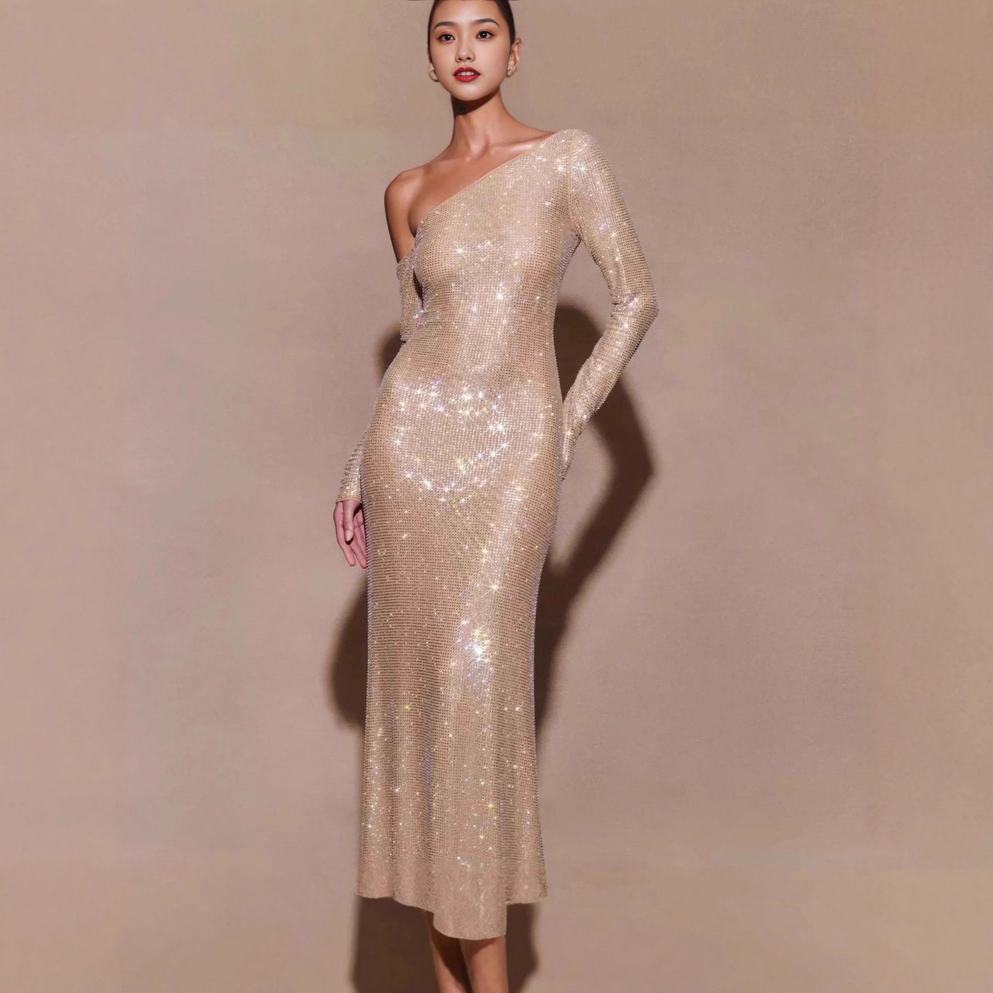 Irregular Off-shoulder Dress With A Romantic French Vibe