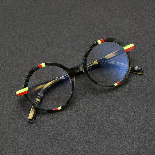 Feminine Oval-shaped Natural Frame Glasses