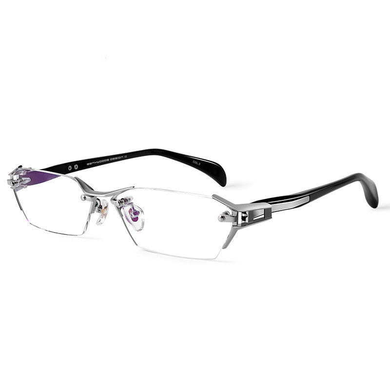 Glasses Frame Rimless Pure Titanium Glasses Frame Women