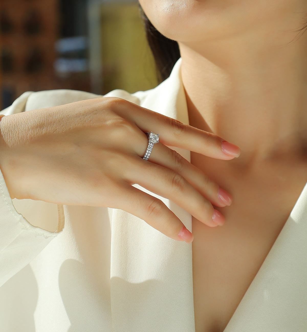 1Arrange Large Diamond Rings, Wedding Rings, Luxury Fashion Set Moissanite Silver Rings Prohibit TikTok sales