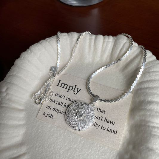 S925 Sterling Silver Zircon Necklace