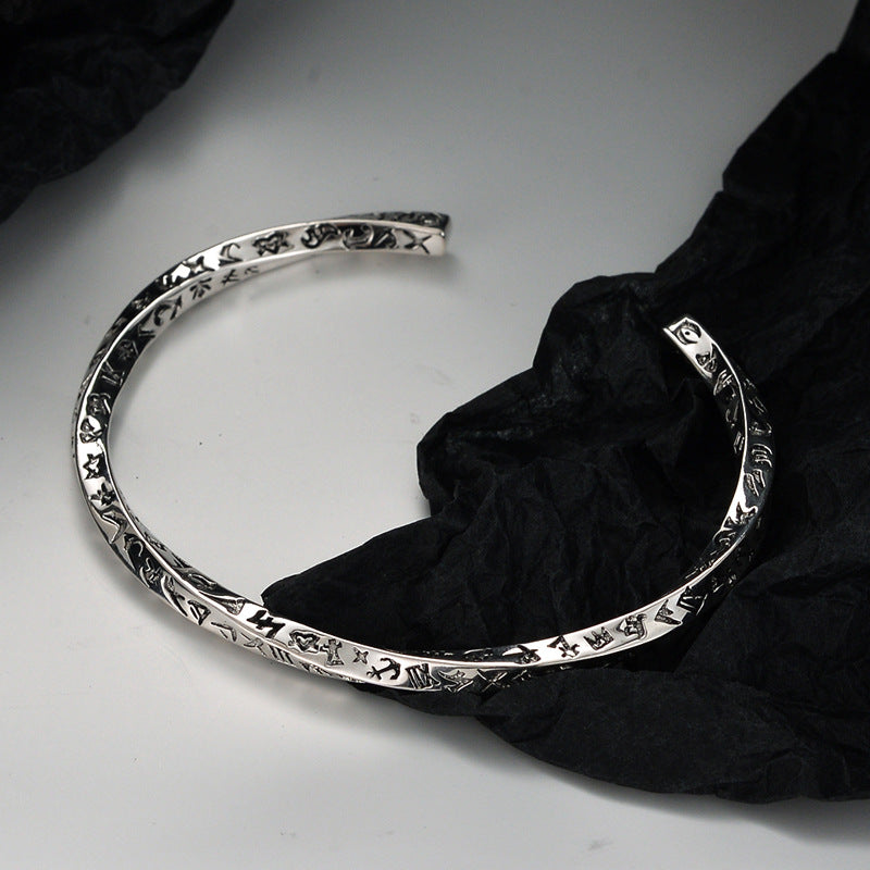 S925 Sterling Silver Mobius Bracelet For Women