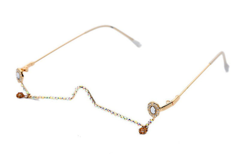 Spring New Product Cross-border Rhinestone Glasses Frame