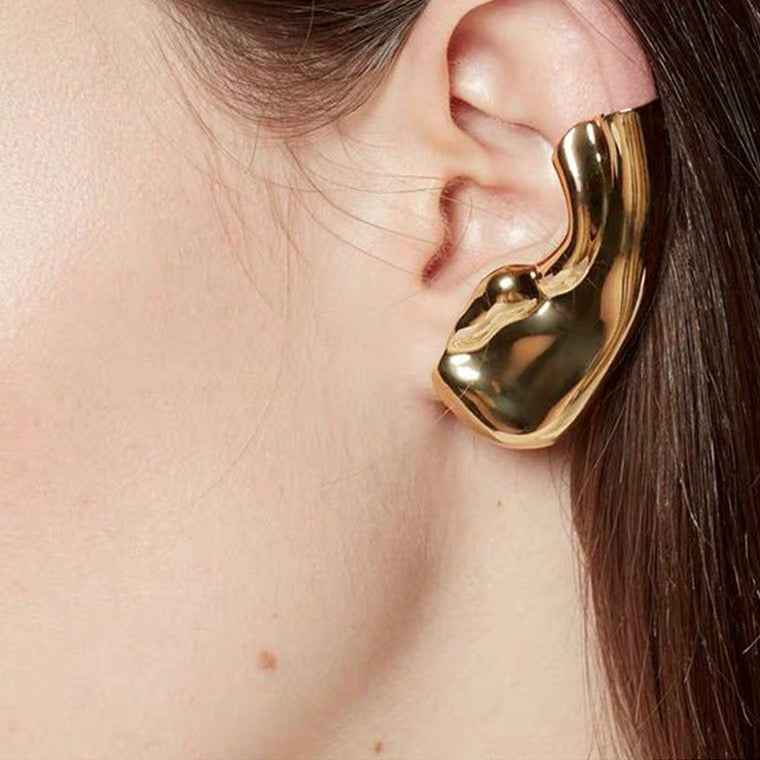 Earlobe Ear Cuff Clip On Earrings Without Piercing For Women