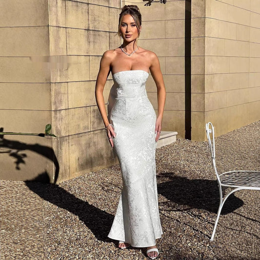 Womens Sophisticated Sexy Off-shoulder Backless Dress