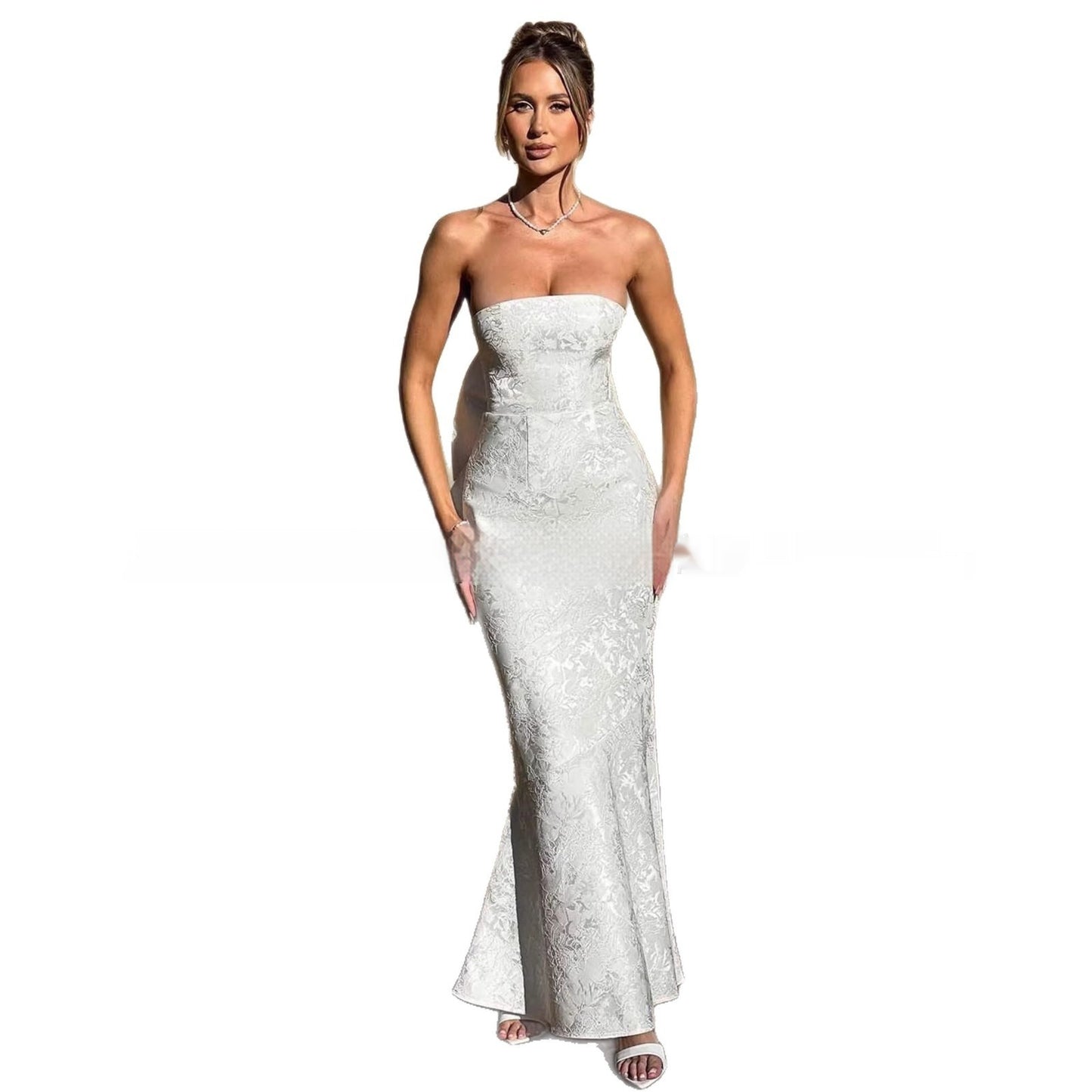 Womens Sophisticated Sexy Off-shoulder Backless Dress