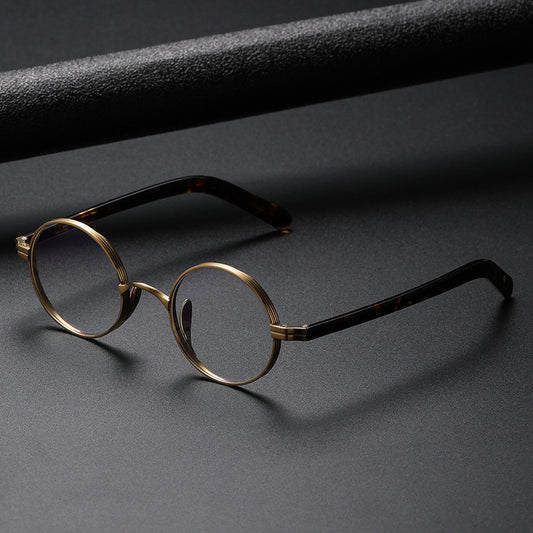Retro Height Density Plate Pure Titanium Glasses Rim