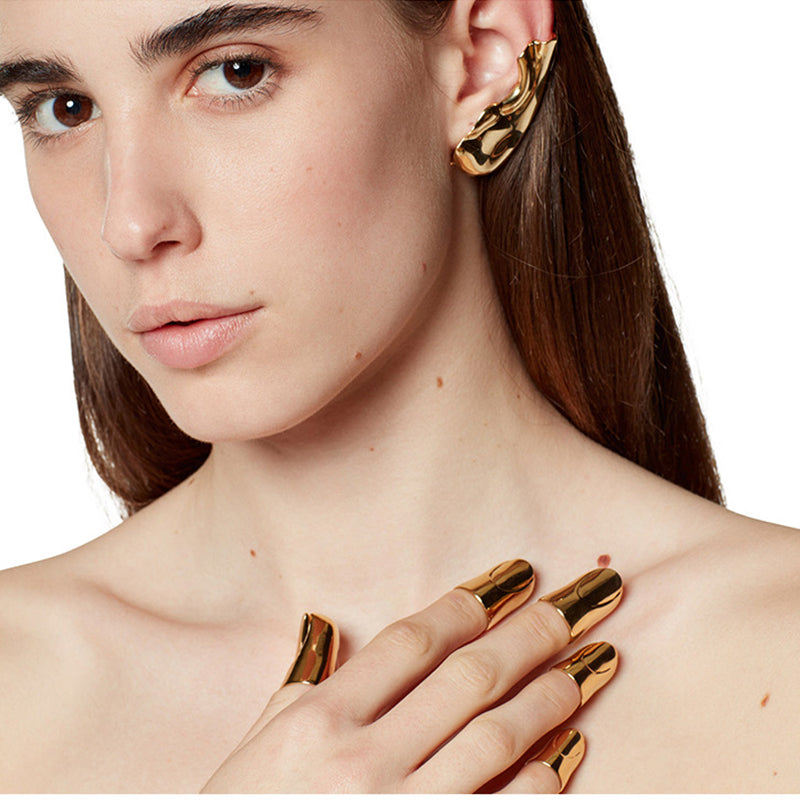 Earlobe Ear Cuff Clip On Earrings Without Piercing For Women