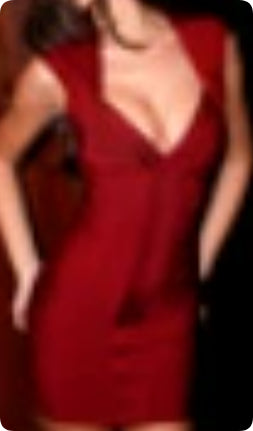 INS Solid-color Figure-hugging Trendy Dress