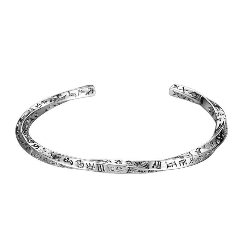 S925 Sterling Silver Mobius Bracelet For Women