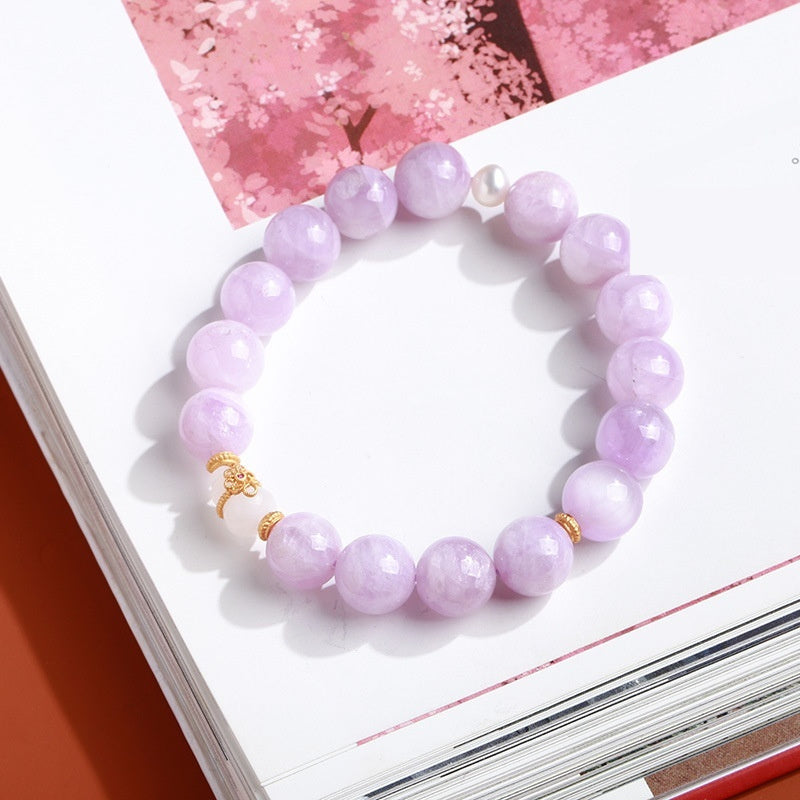 Natural Spodumene Purple Bracelet For Women