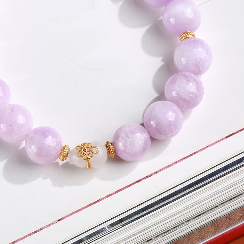 Natural Spodumene Purple Bracelet For Women