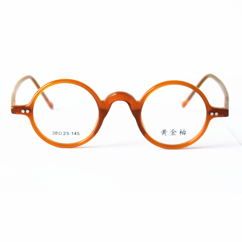 Small Round Orange Vintage Glasses Rim