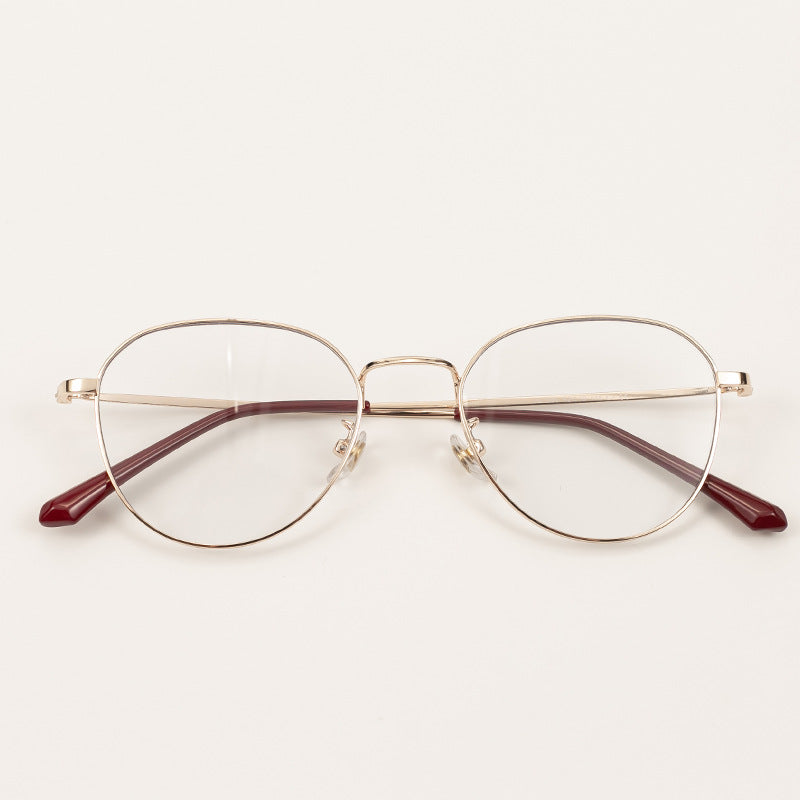 Women's Retro Round Frame Myopia Glasses Frame