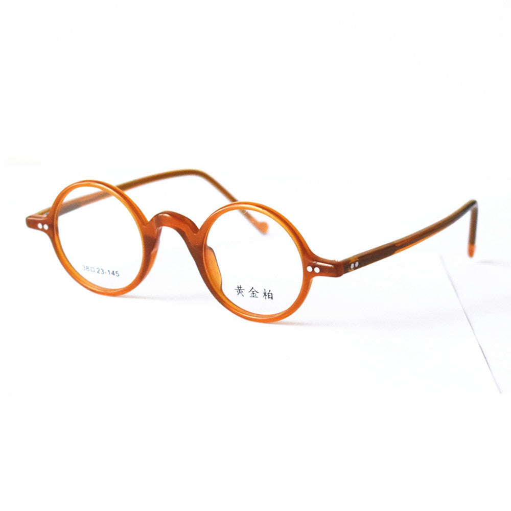 Small Round Orange Vintage Glasses Rim