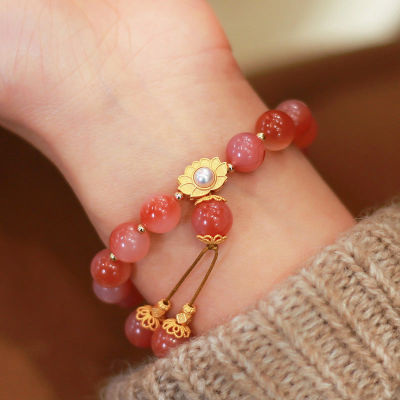 Natural Yanyuan Agate Pearl Bracelet For Women
